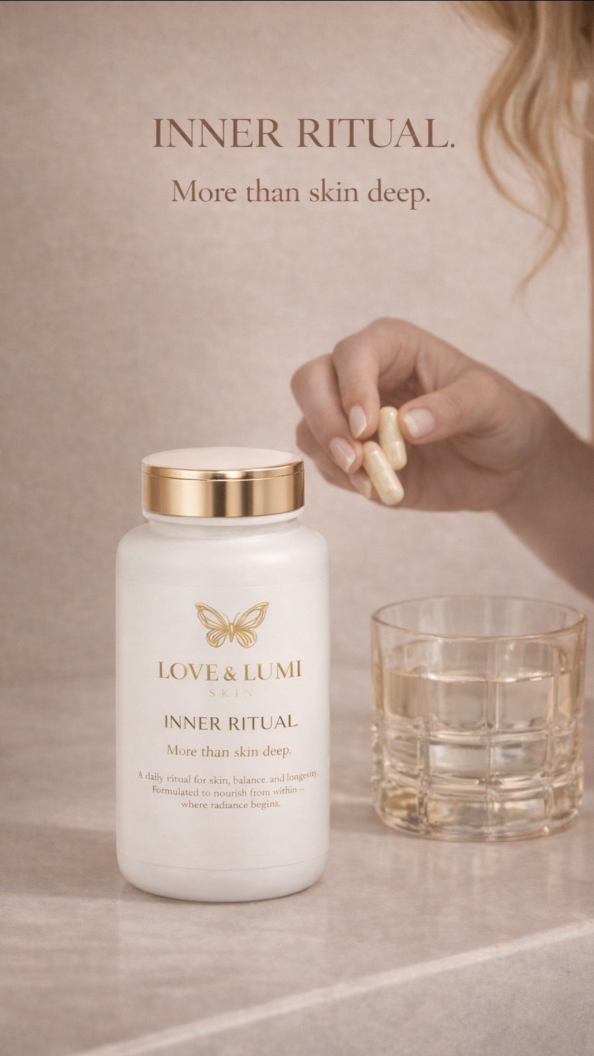 Inner Ritual Skin  Supplement - Premium Skin Vitamins - 100 Capsules
